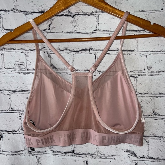Pink Sport Ultimate Lightly Lined Bra Velvet Racerback size Large - Picture 2 of 5
